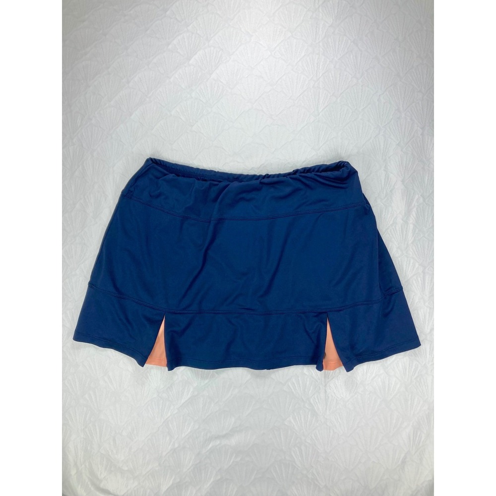 Tail Activewear Tennis Golf Skort Womens XL Navy Blue Coral Pickleball Pull On